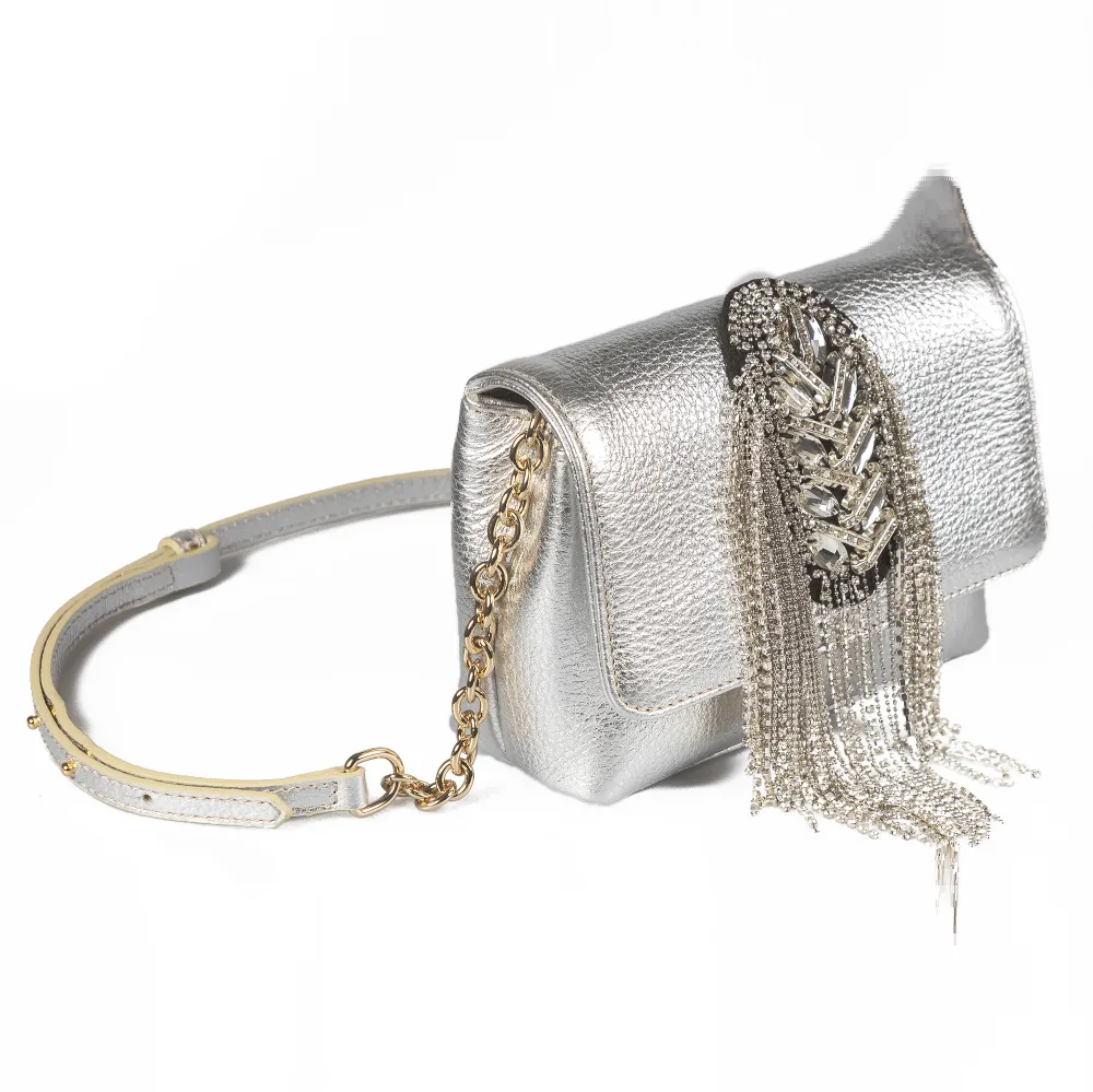 Tassel Embriodered Clutch With A Sling