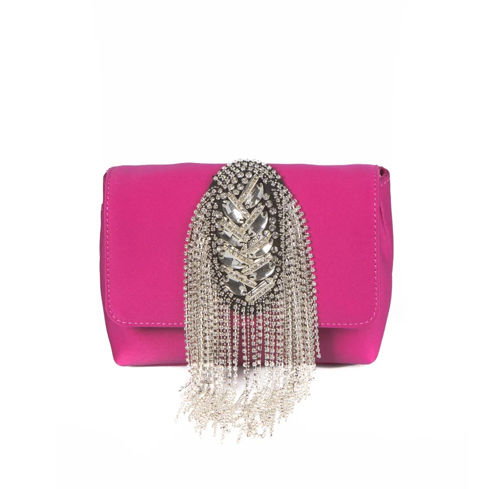 Tassel Embriodered Clutch With A Sling