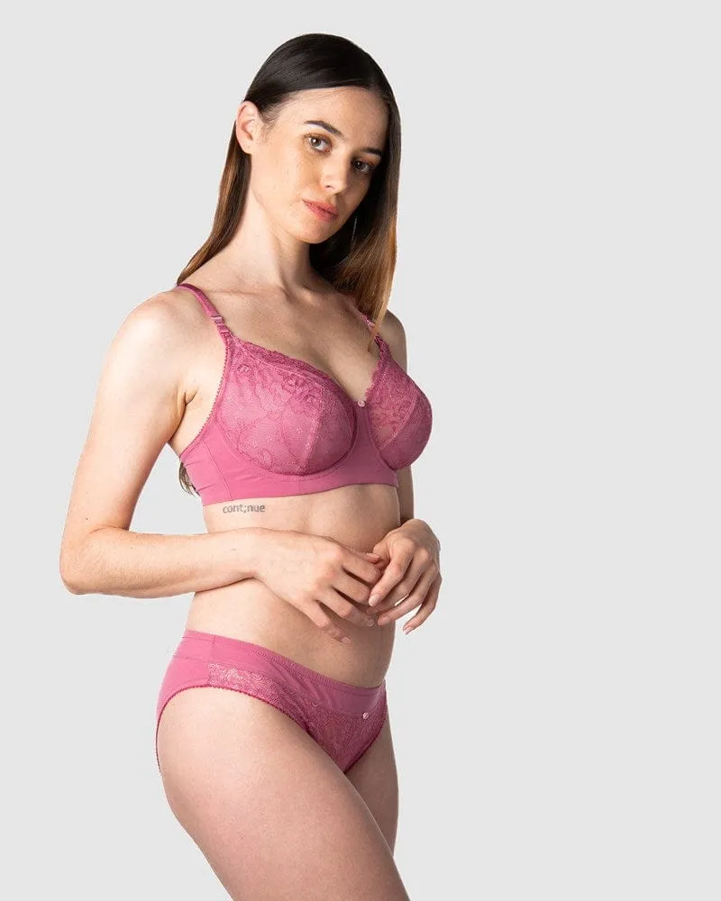 Temptation Lace Nursing Bra - Rose