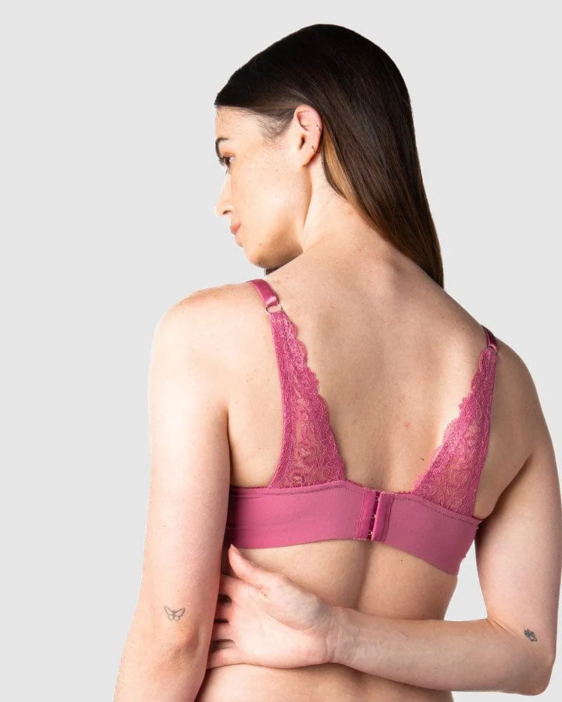 Temptation Lace Nursing Bra - Rose