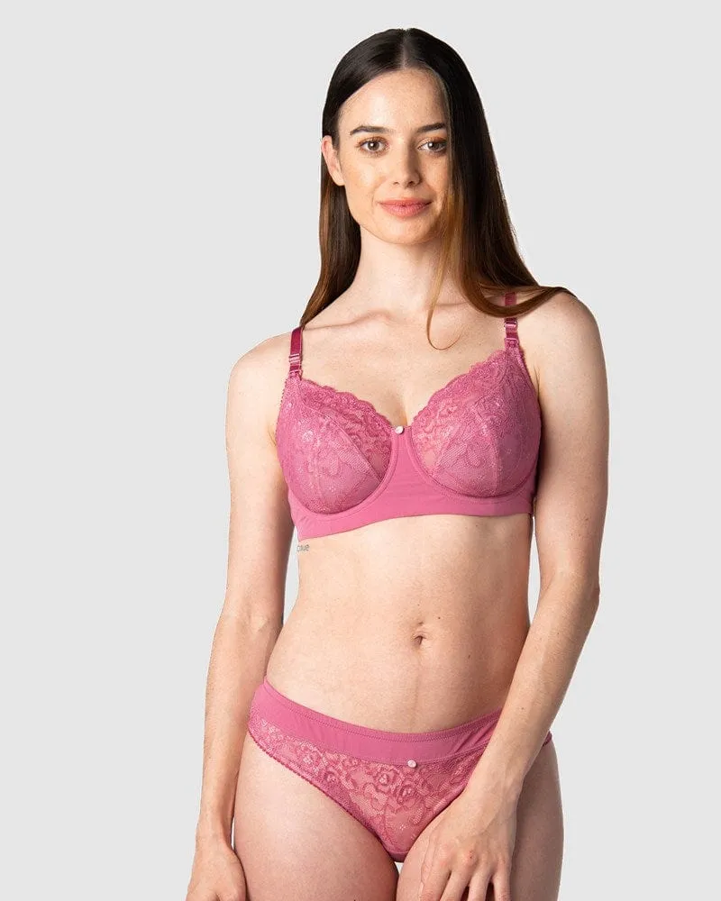 Temptation Lace Nursing Bra - Rose