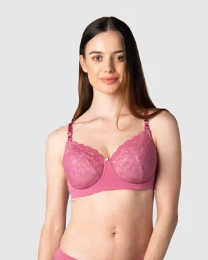 Temptation Lace Nursing Bra - Rose