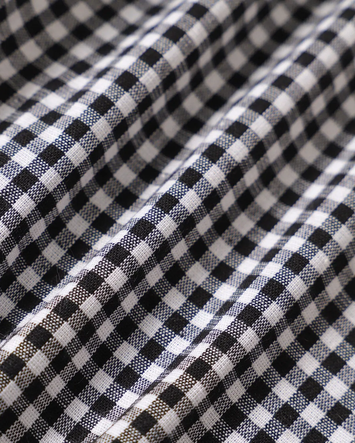 The Black High Waisted Button Up Plaid Shorts