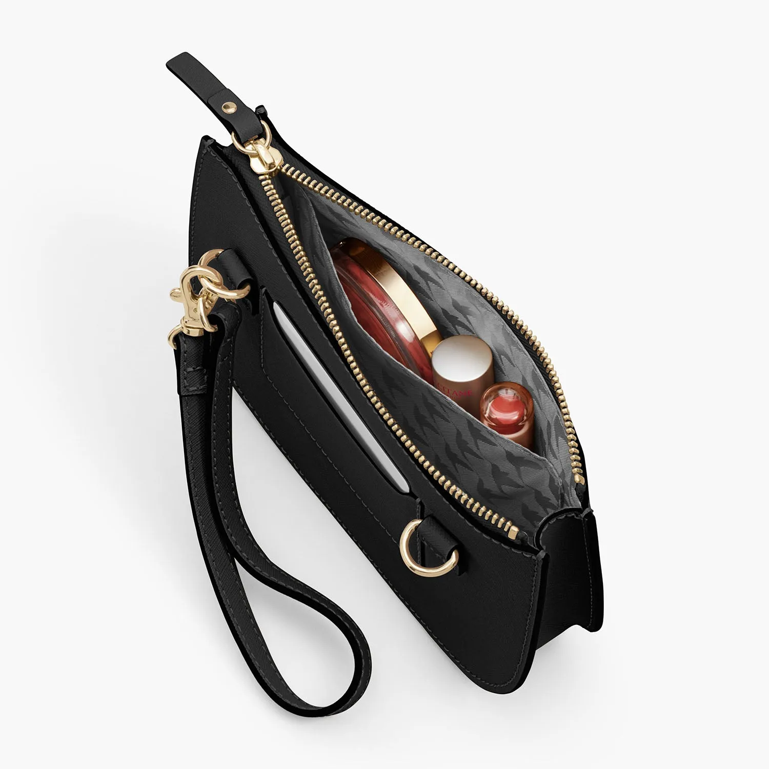 The Waverley 2 - Saffiano Leather - Black / Gold / Grey