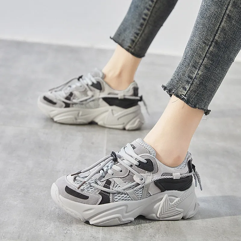 Thick Sole Height Increasing Dad Shoe Men Sneakers