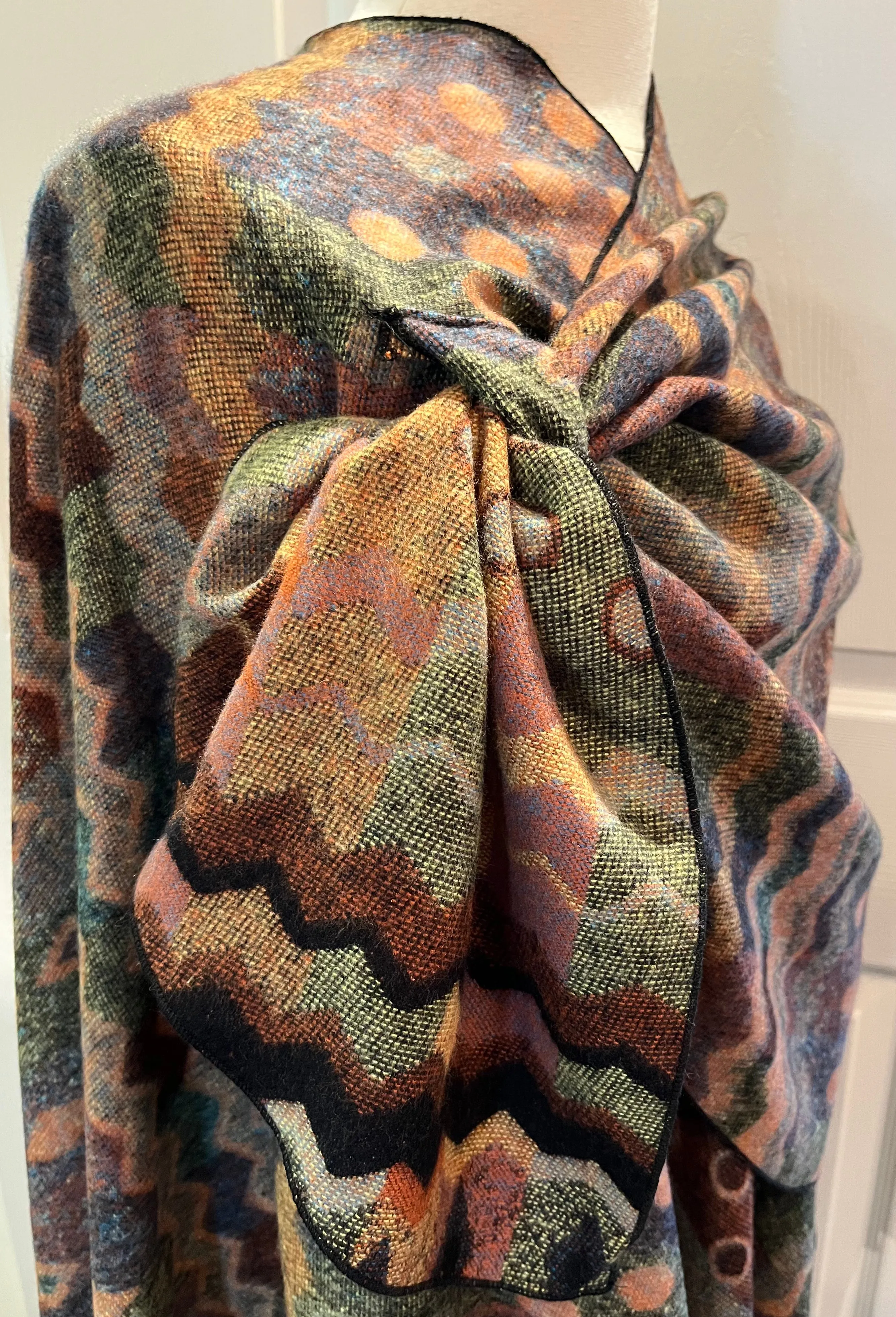 Tobacco Multi Reversible Cashmere Shawl