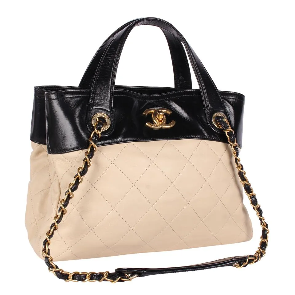 Top Handle Quilted Leather Shoulder Bag