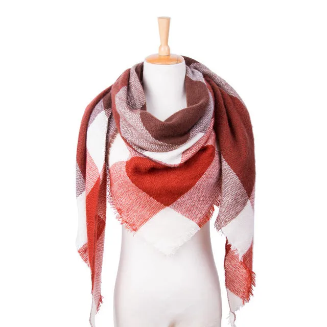Top quality Winter Scarf Plaid Scarf Designer Unisex Acrylic Basic Shawls Women's Scarves hot sale VS051