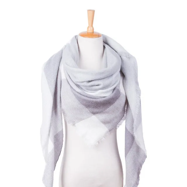 Top quality Winter Scarf Plaid Scarf Designer Unisex Acrylic Basic Shawls Women's Scarves hot sale VS051
