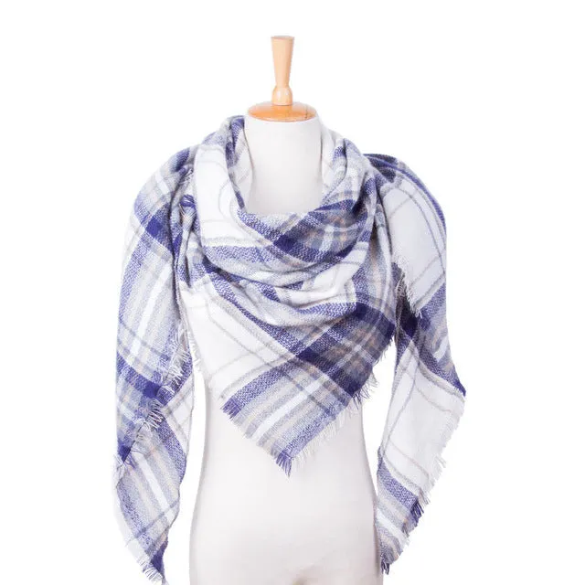 Top quality Winter Scarf Plaid Scarf Designer Unisex Acrylic Basic Shawls Women's Scarves hot sale VS051