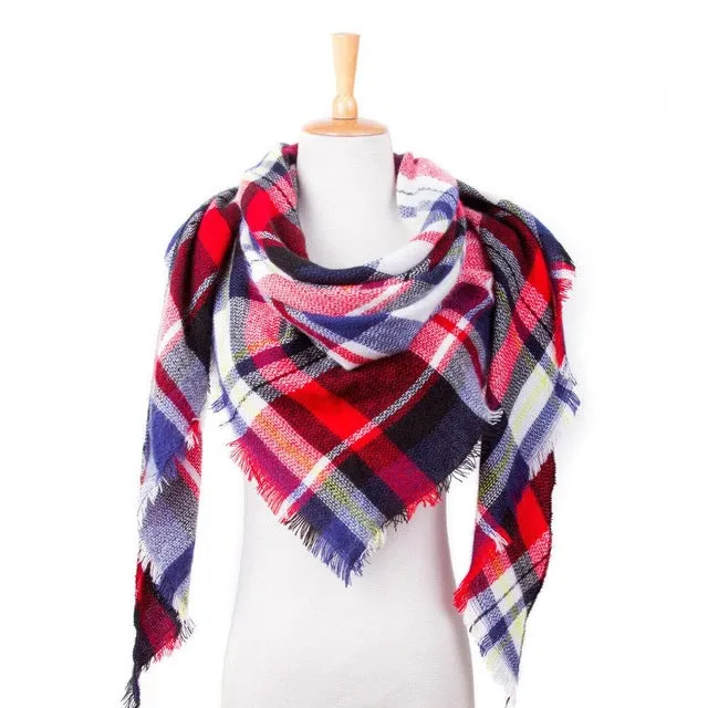 Top quality Winter Scarf Plaid Scarf Designer Unisex Acrylic Basic Shawls Women's Scarves hot sale VS051