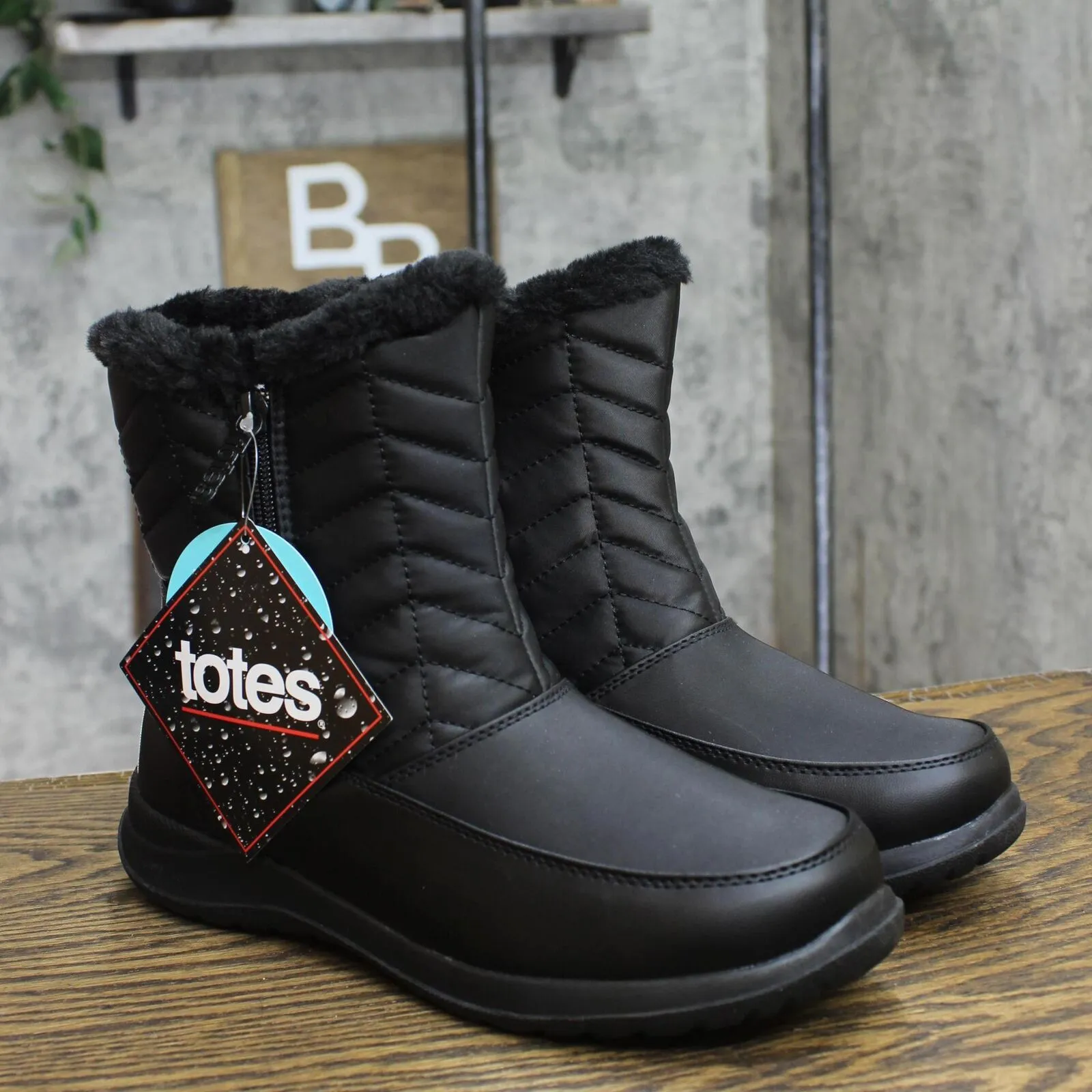 Totes Jara Women's Waterproof Snow Boots JARABLACK Black 8M