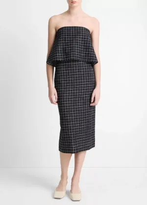 Trellis Plaid Pencil Skirt