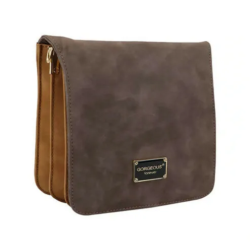 Trendy Grey Women's Sling Bag – Travel-Ready & Stylish (Brown / Beige)