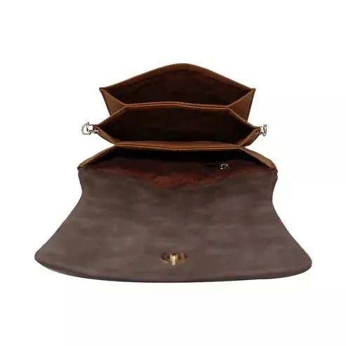 Trendy Grey Women's Sling Bag – Travel-Ready & Stylish (Brown / Beige)