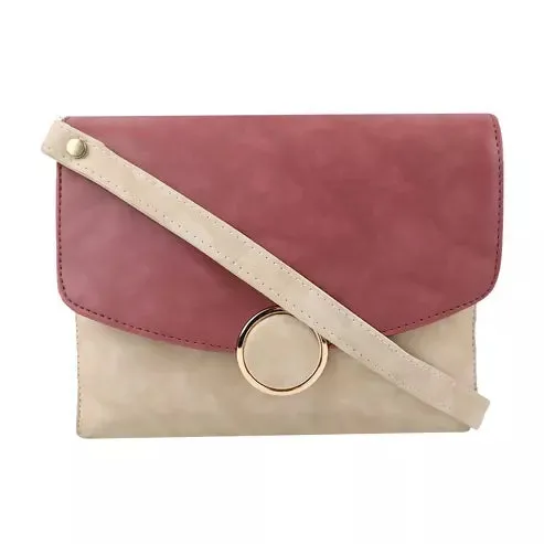 Trendy Women's Sling Bag with comfort (Pink Beige)