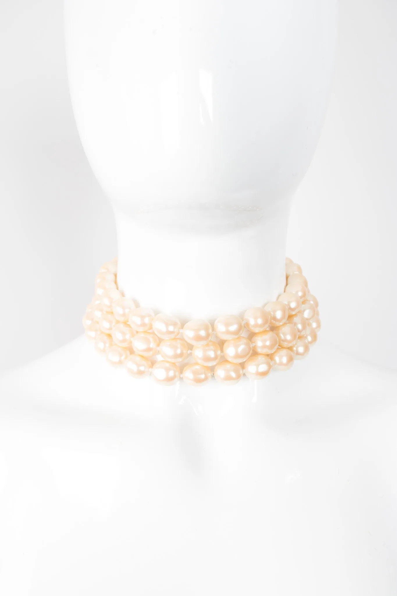 Triple Strand Pearl Choker