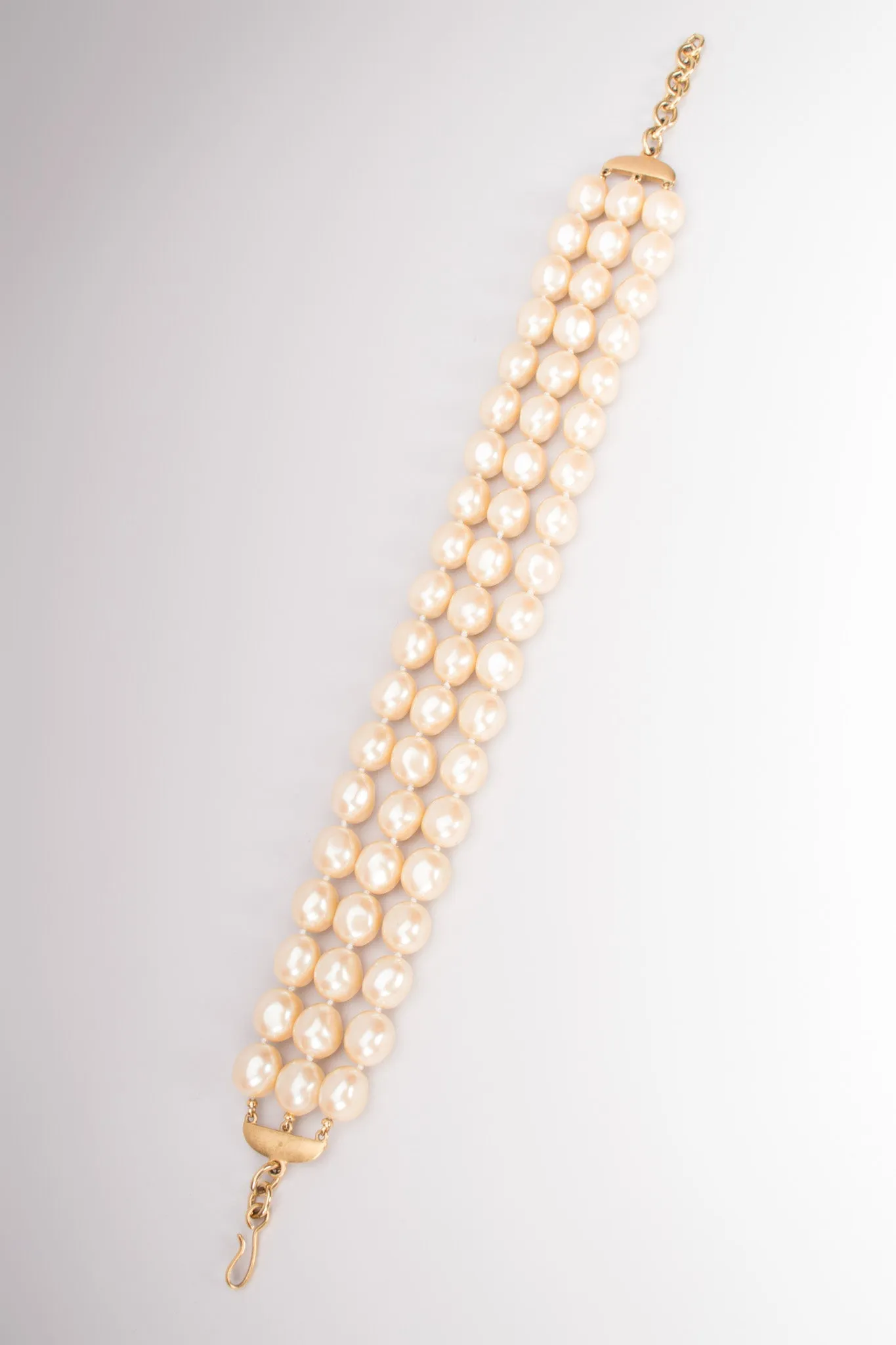 Triple Strand Pearl Choker