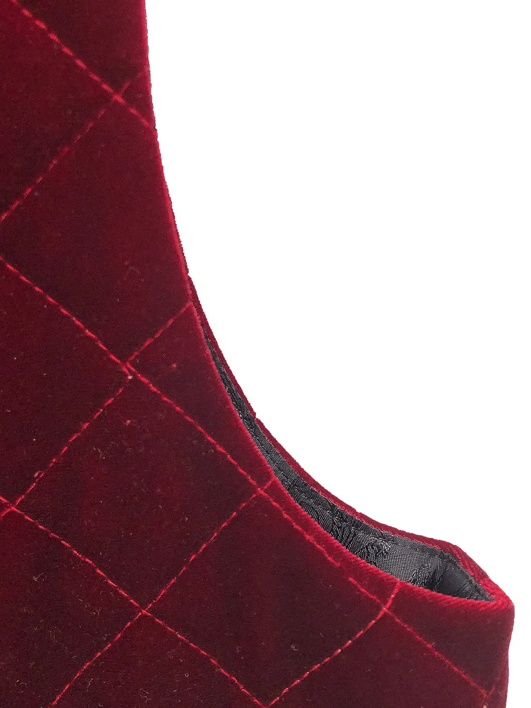 Unlogical Poem Quilted Cotton corduroy Red/Yellow/Black Vest