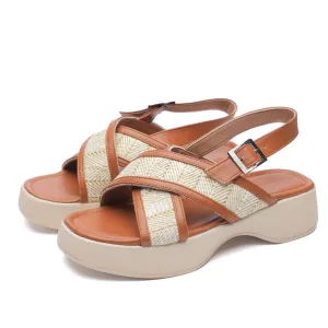 VelvetDream Burlap Havane Slides