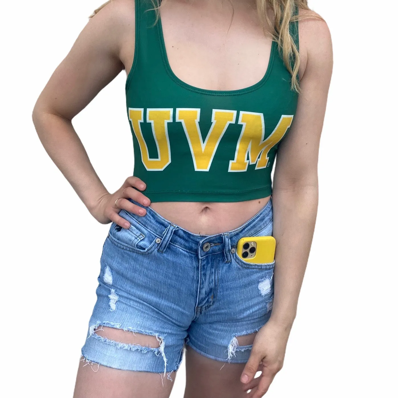 Vermont Green Crop Tank Top