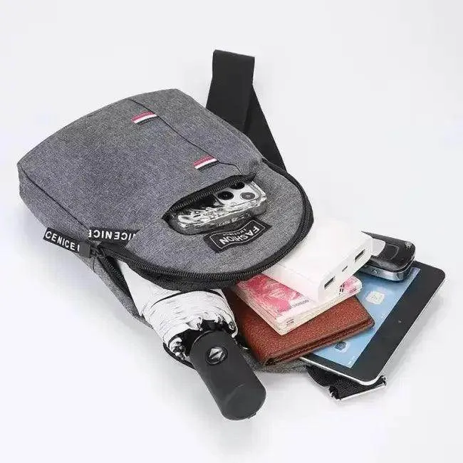 Versatile Gray and Black Sling Bags for Men’s Crossbody Fashion