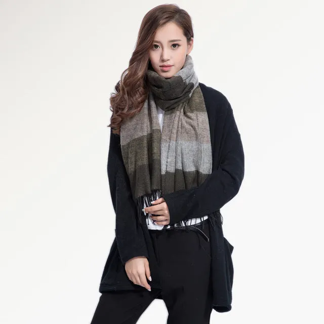 [VIANOSI] Fashion Brand Winter Scarf Women Designer Pashmina Shawls and Scarves Soft Foulard Bufandas VS063