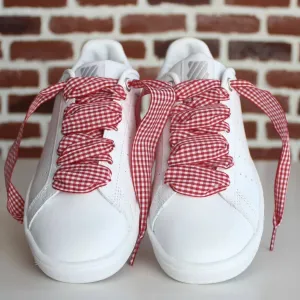 Vichy pattern laces - Red