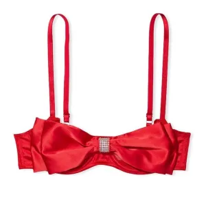 VICTORIA'S SECRET VS *NWT* Dream Angels Sheer Mesh Rhinestone Satin Bow Bra 32DD