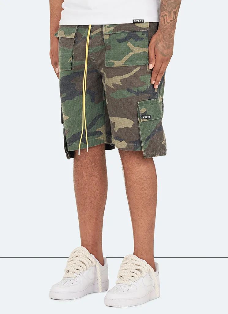 Vintage 4 Pocket Cargo Shorts - Camo