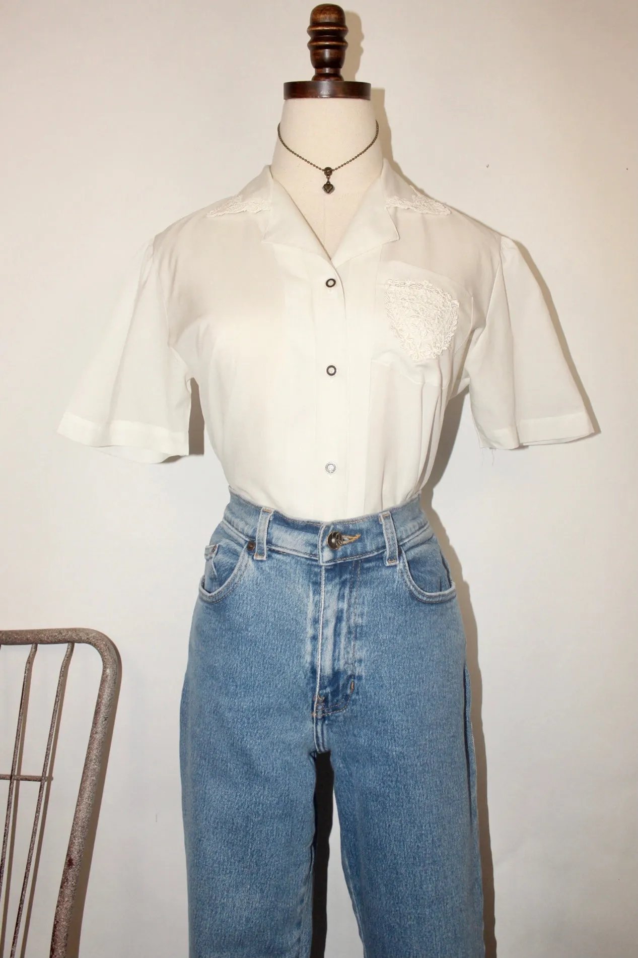 Vintage 90s Edwardian Top (S)