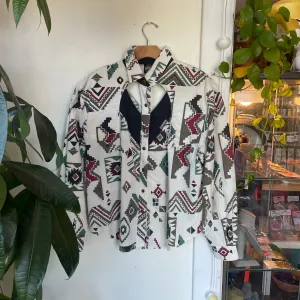 Vintage 90s Rough Rider by Circle T western Blouse  //  (HT2429)