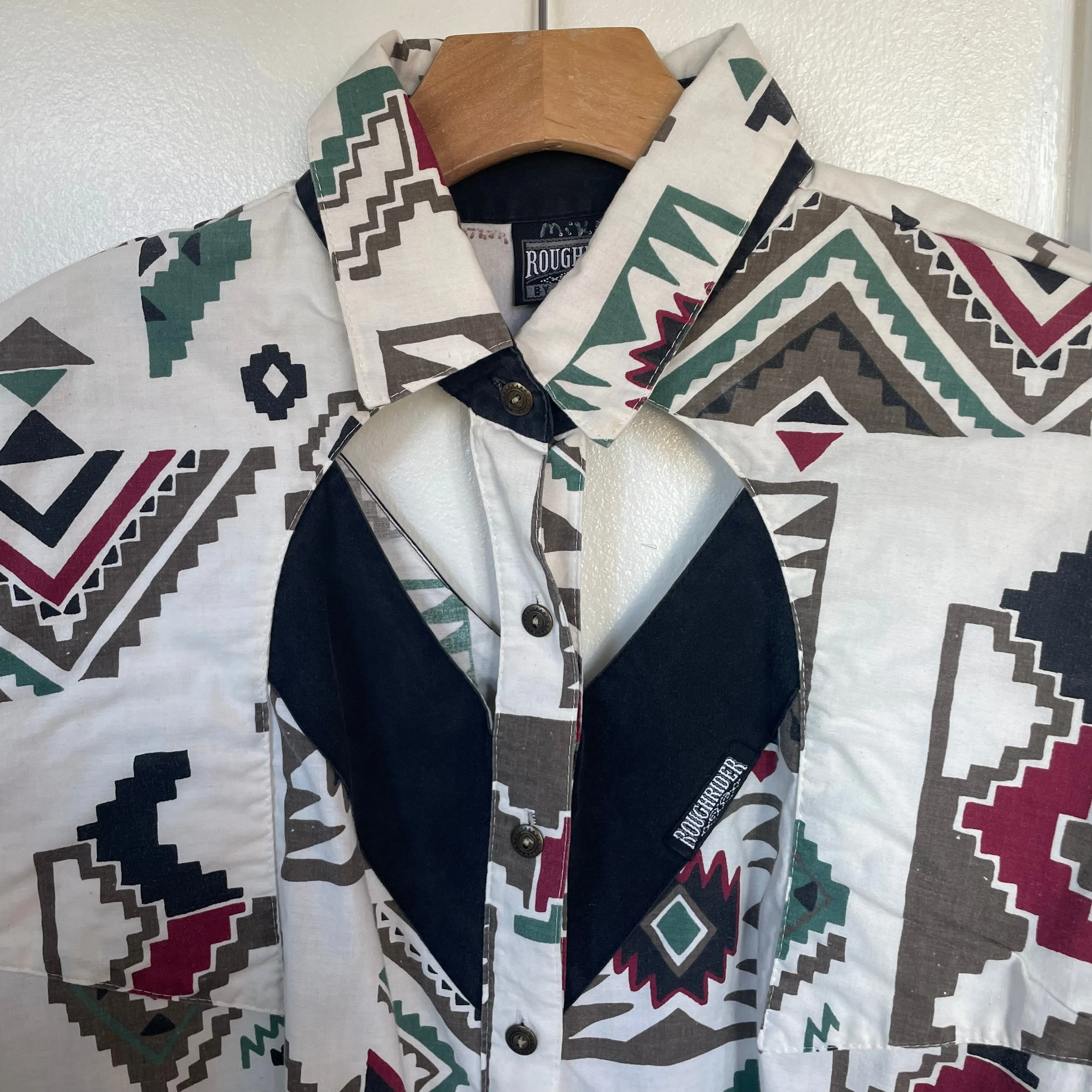 Vintage 90s Rough Rider by Circle T western Blouse  //  (HT2429)