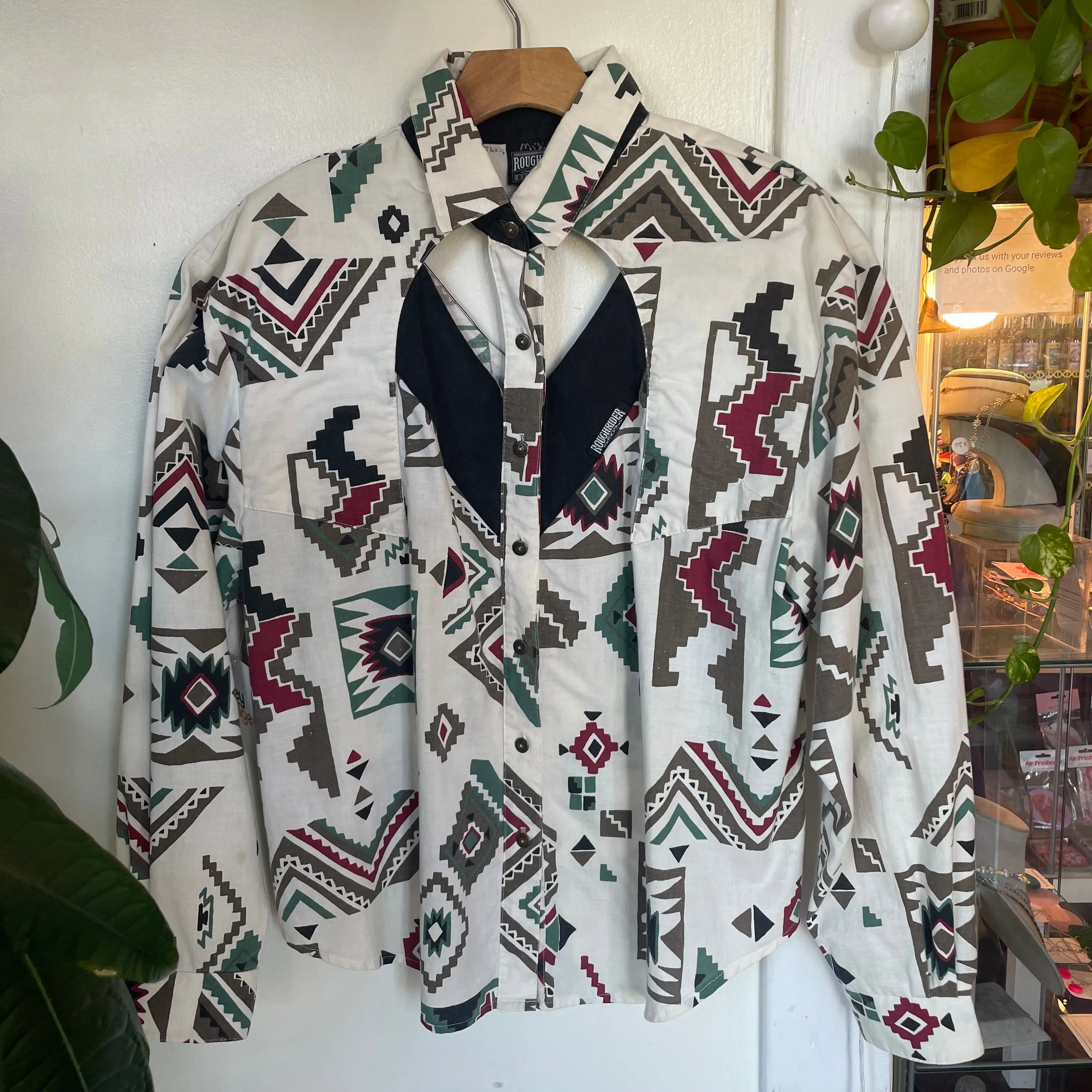 Vintage 90s Rough Rider by Circle T western Blouse  //  (HT2429)