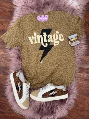 Vintage Bolt Tee: Mocha