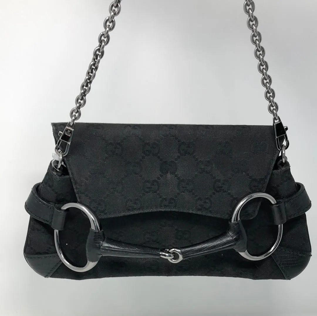 VINTAGE: Gucci Black Single Flap Mini Shoulder Bag