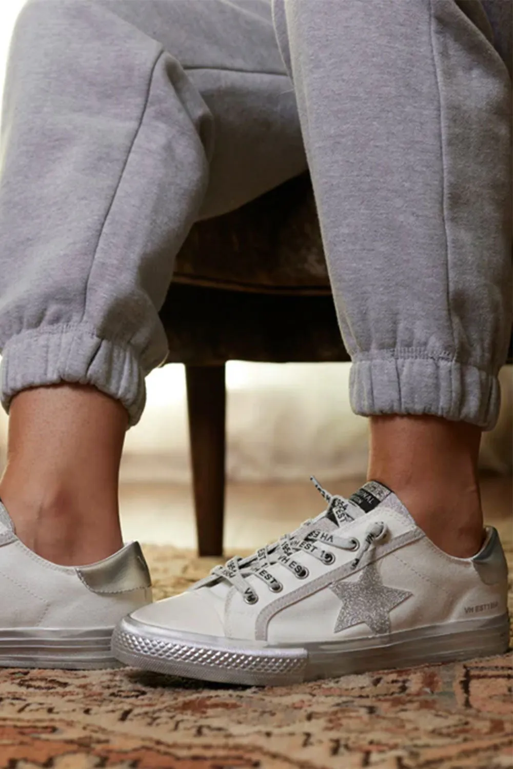 Vintage Havana Alive Star Sneakers for Women in White/Silver | 1921