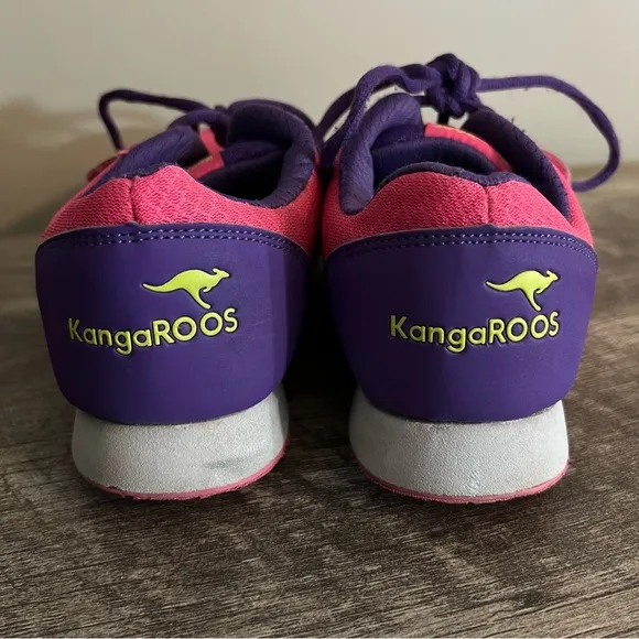 Vintage KangaROOS Pink Sneakers Big Kids Size 5 Hidden zipper pocket