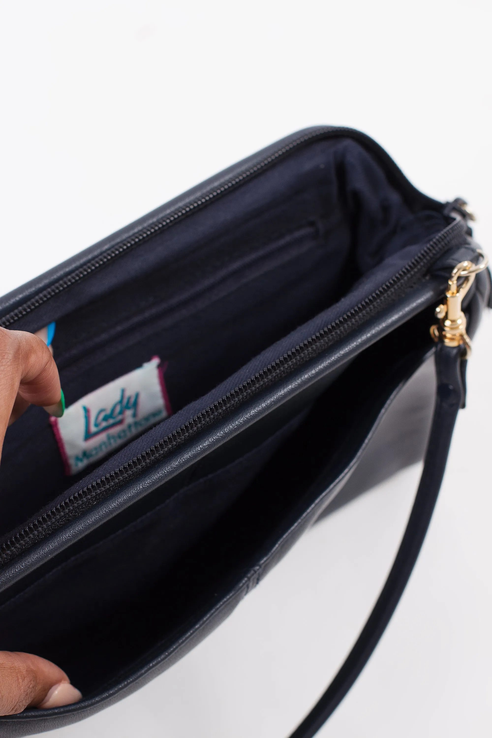 Vintage Lady Manhattan Navy Blue Purse