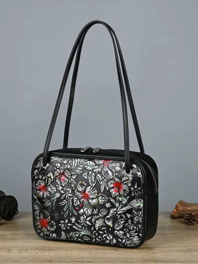 Vintage Minimalist Handmade Leather Distressed Tote Bag