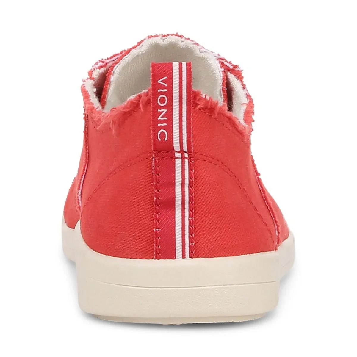 VIONIC PISMO RED CANVAS SLIP ON SNEAKER