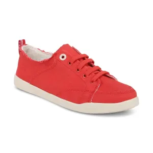 VIONIC PISMO RED CANVAS SLIP ON SNEAKER
