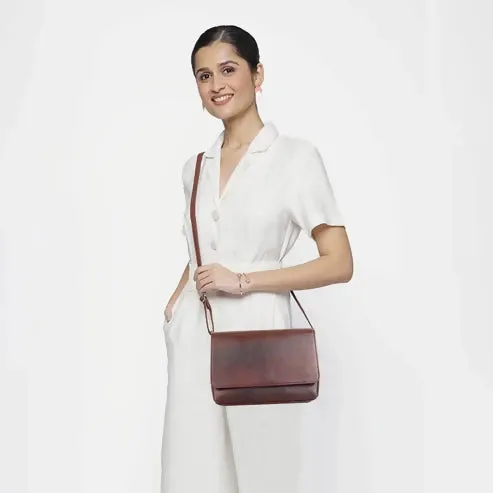 Walnut Brown Minimalist sling Bag – Chic Everyday Shoulder Bag (Walnut Brown)