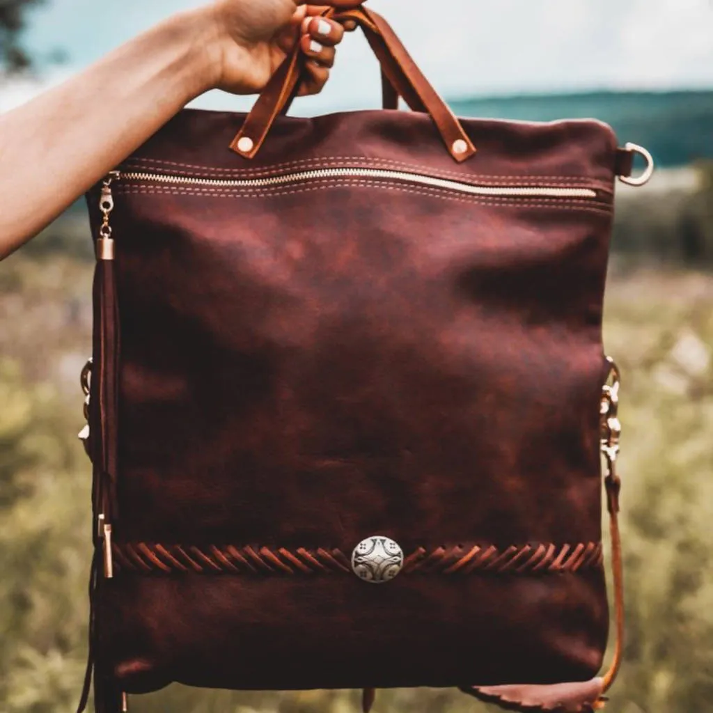 Wander Convertible Leather Backpack