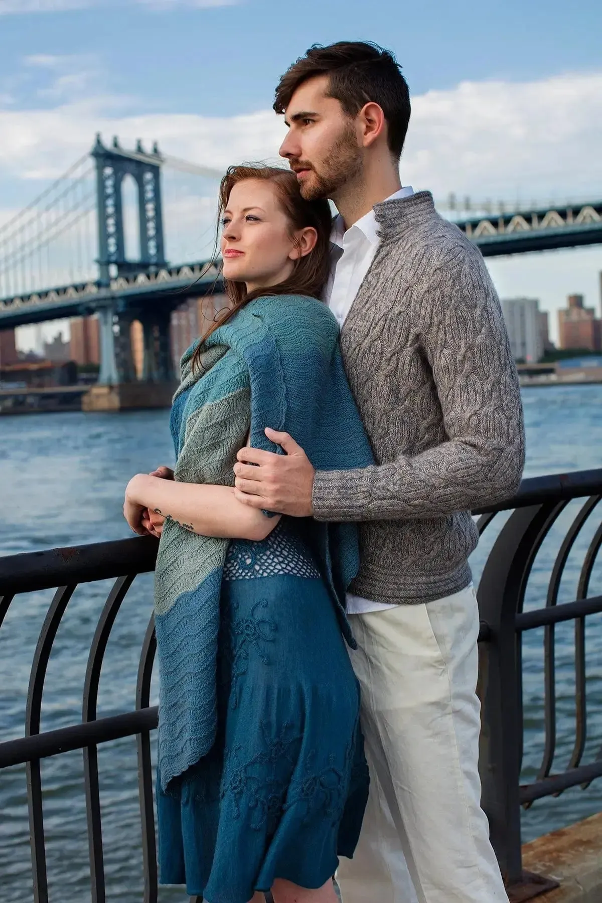Waterkeeper Extra fine Merino, Qiviuk and Mulberry Silk Woman's Shawl