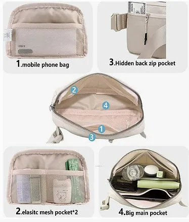 Waterproof Cross Body Sling Fanny Pack Belt Bag