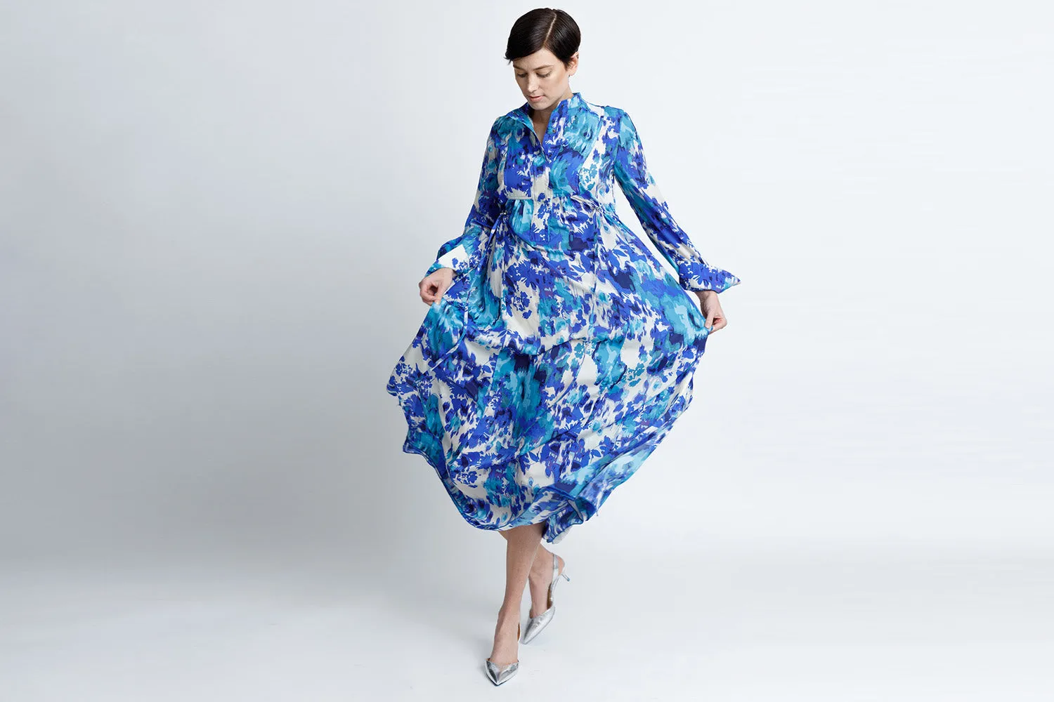 Wear Everywhere Maxi Dress - Blue Watercolor