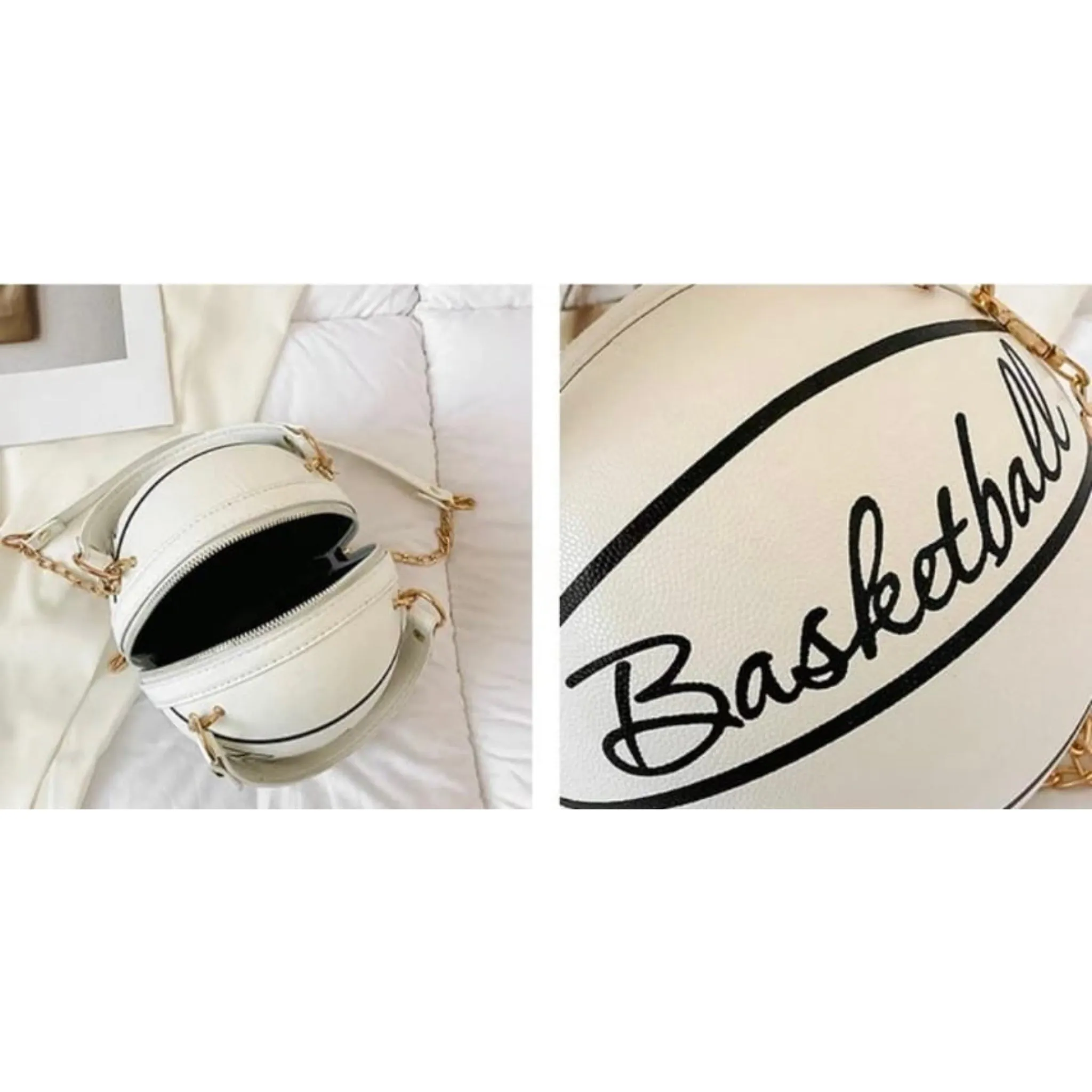 White Basketball Sling Bag