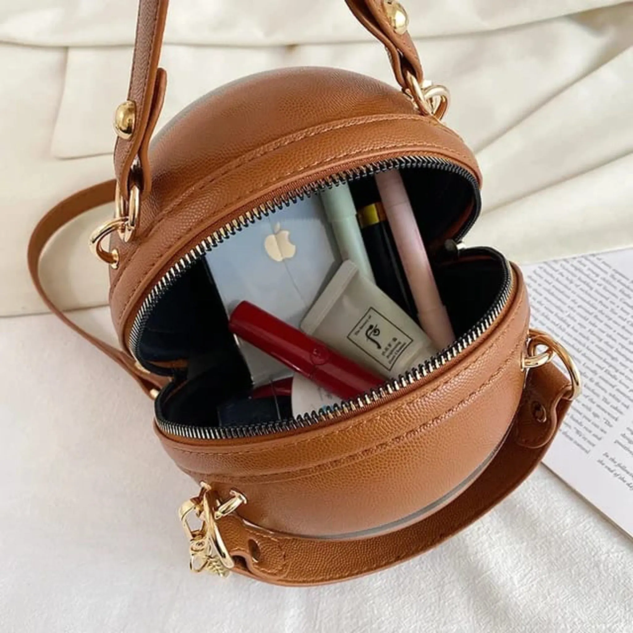 White Basketball Sling Bag