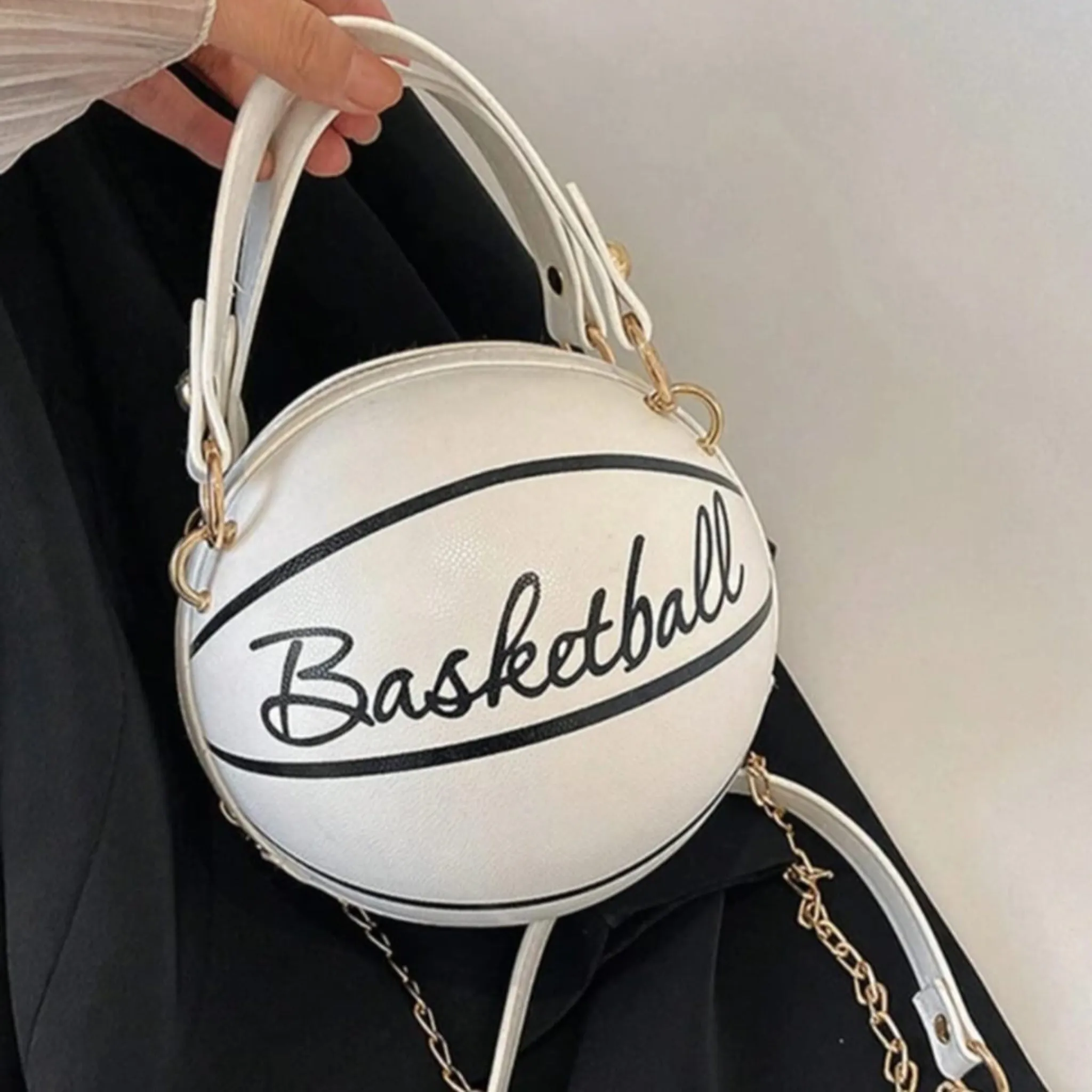 White Basketball Sling Bag
